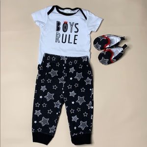 Boys Rule Baby Set Size 3-6 Months